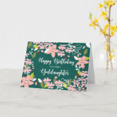 Godtochter Birthday Green Blume Karte (Gelbe Blume)