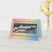 Godtochter Birthday mit Ottern Karte (Gelbe Blume)