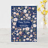Godtochter Birthday Scattered Blumen Karte (Gelbe Blume)
