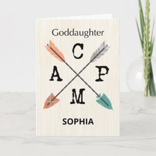 Godtochter Camp personalisieren Sie die Namenspfei Karte