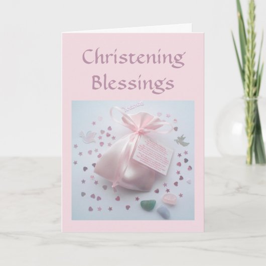 Godtochter Christening Blessings Card Karte (Vorderseite)