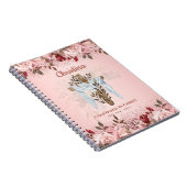 Godtochter CONFIRMATION Rosegold-Blume Rosa nicht Notizblock (Rechte Seite)