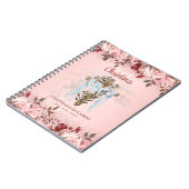 Godtochter CONFIRMATION Rosegold-Blume Rosa nicht Notizblock (Linke Seite)