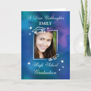 Godtochter Custom Foto Name High School Graduati Karte