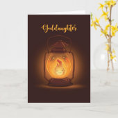 Godtochter Denken Sie an Sie im Lager mit Lattern Karte (Gelbe Blume)