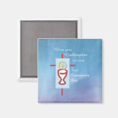 Godtochter, Erste Heilige Kommune, Türkis Magnet (Vorderseite/Rückseite)