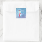 Godtochter, Erste Heilige Kommune, Türkis Quadratischer Aufkleber (Tasche)