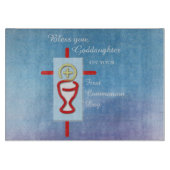 Godtochter, Erste Heilige Kommune, Türkis Schneidebrett (Vorderseite)