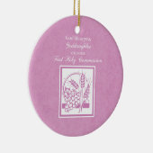 Godtochter Erste Kommune, Rosa Keramik Ornament (Rechts)