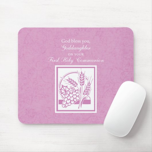Godtochter Erste Kommune, Rosa Mousepad (Mit Mouse)