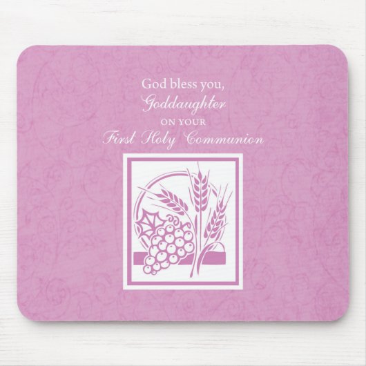 Godtochter Erste Kommune, Rosa Mousepad (Vorne)