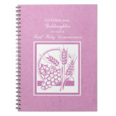 Godtochter Erste Kommune, Rosa Notizblock (Vorderseite)