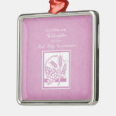 Godtochter Erste Kommune, Rosa Ornament Aus Metall (Links)