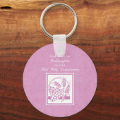 Godtochter Erste Kommune, Rosa Schlüsselanhänger (Vorderseite)