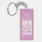 Godtochter Erste Kommune, Rosa Schlüsselanhänger (Vorderseite links)