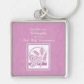 Godtochter Erste Kommune, Rosa Schlüsselanhänger (Vorne)