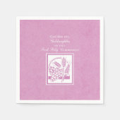 Godtochter Erste Kommune, Rosa Serviette (Vorderseite)