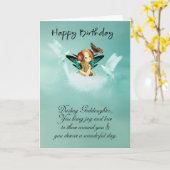 Godtochter Fairy Geburtstagskarte mit Dosen Karte (Gelbe Blume)