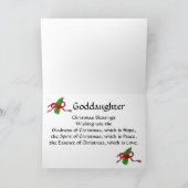 Godtochter Feiertagskarte (Innenseite)