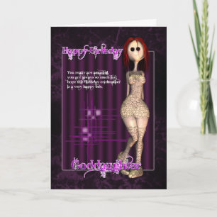 Godtochter Funky Modern Birthday Card mit Rag Do Karte