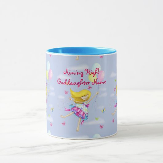 Godtochter Gift Girly Motivierend Personalisiert Tasse (Zentrum)