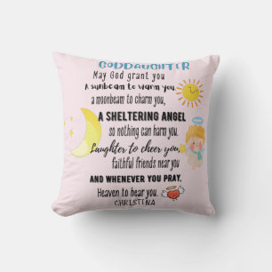 Godtochter Gift Motivierend Ermutigung NAMED Kissen