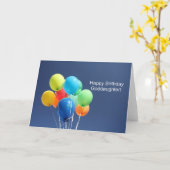 Godtochter, glücklicher Ballon Geburtstag Karte (Gelbe Blume)