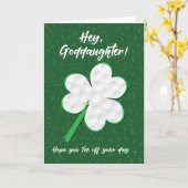Godtochter Golf Sports St. Patrick's Day Kleeblatt Karte (Gelbe Blume)