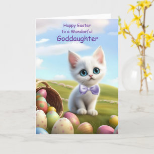 Godtochter Happy Oaster mit Niedlichen Kitten und Karte