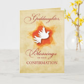 Godtochter, Herzlichen Glückwunsch Dove Karte (Gelbe Blume)