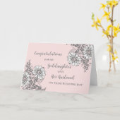 Godtochter & Husband Hochzeitstag Herzlichen Glück Karte (Gelbe Blume)