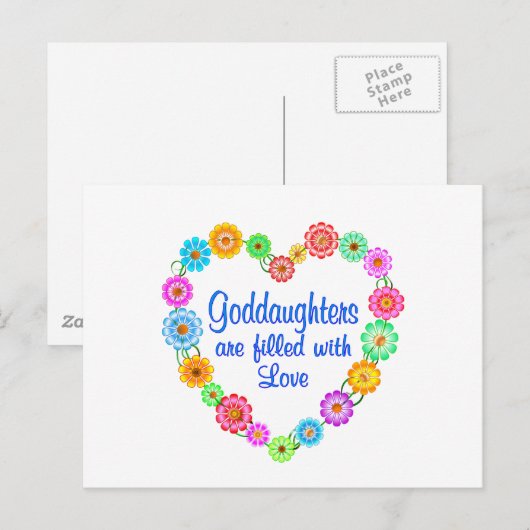 Godtochter-Liebe Postkarte (Vorne/Hinten)