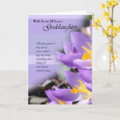 Godtochter lila Crocus Geburtstagskarte Karte (Gelbe Blume)