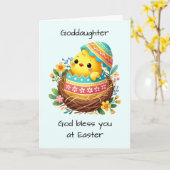 Godtochter Ostersegnung Kick Break Out Karte (Gelbe Blume)