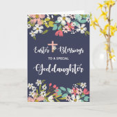 Godtochter Ostersegnung Risen Christ Blume Karte (Gelbe Blume)