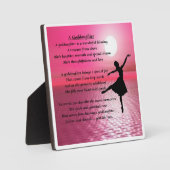 Godtochter Poem Plaque - Ballerina Design Fotoplatte (Vorderseite)