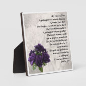 Godtochter Poem Plaque - Design Lila Rose Fotoplatte (Vorderseite)