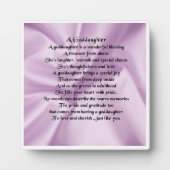 Godtochter Poem Plaque - Lilac Silk Design Fotoplatte (Vorderseite)