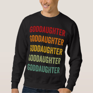 GodTochter Rainbow Text GodTochter Colorful Sweatshirt