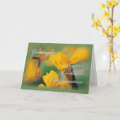 GodTochter RCIA Cross Crocus Herzlichen Glückwunsc Karte (Gelbe Blume)