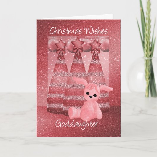 Godtochter Sparkle Weihnachtsgrußkarte Dusky Feiertagskarte (Vorderseite)