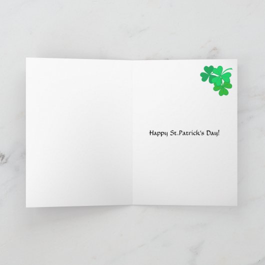 Godtochter St Patrick's Leprechaun Celtic Card Karte (Innenseite)
