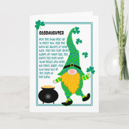 Godtochter St Patrick's Leprechaun Celtic Card Karte