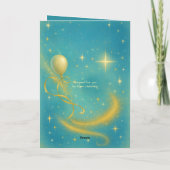 Godtochter Stars Stardust & Balloon Geburtstagkart Ankündigung (Rückseite)