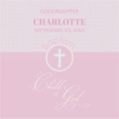 Godtochter Taufe Pink Kind Gottes Personalisiert Aufkleber (Vorderseite)