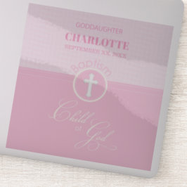 Godtochter Taufe Pink Kind Gottes Personalisiert Aufkleber