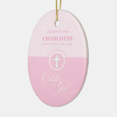Godtochter Taufe Pink Kind Gottes Personalisiert Keramik Ornament (Links)