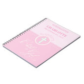Godtochter Taufe Pink Kind Gottes Personalisiert Notizblock (Linke Seite)