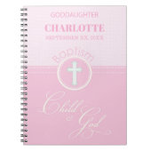 Godtochter Taufe Pink Kind Gottes Personalisiert Notizblock (Vorderseite)