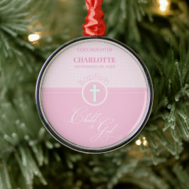 Godtochter Taufe Pink Kind Gottes Personalisiert Ornament Aus Metall